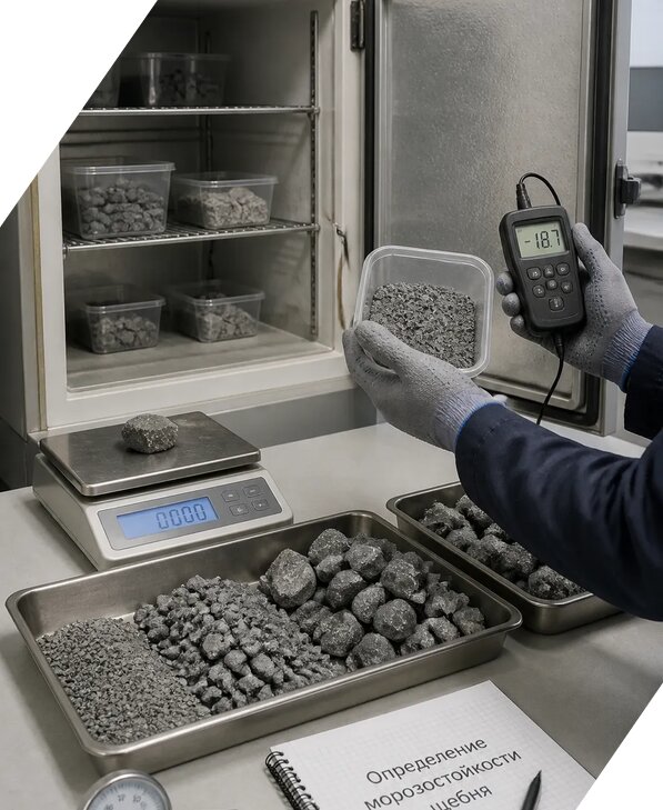 Определение морозостойкости щебня в Таганроге от 3563 р. | ЭкспертизаРоссия